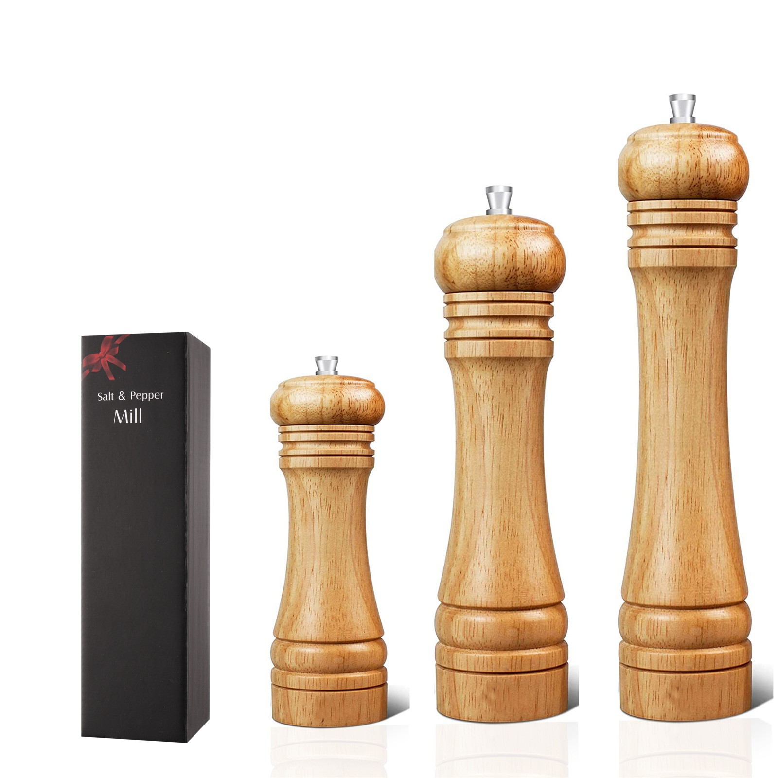 Wood Pepper Mills Set